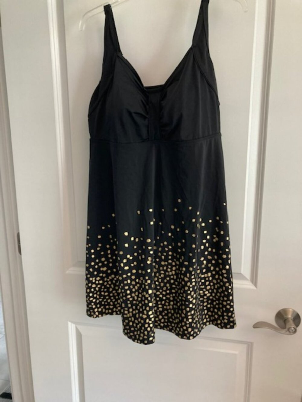 Swimsuits For All Black Swimdress with Gold Accent- NWT